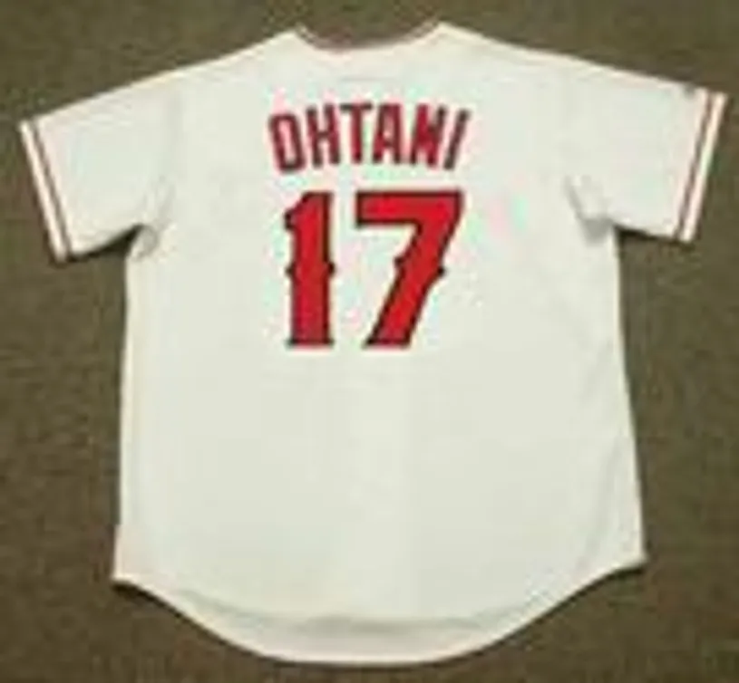 SHOHEI OHTANI Los Angeles Angels 2018 Home Majestic Throwback Baseball Jersey 
