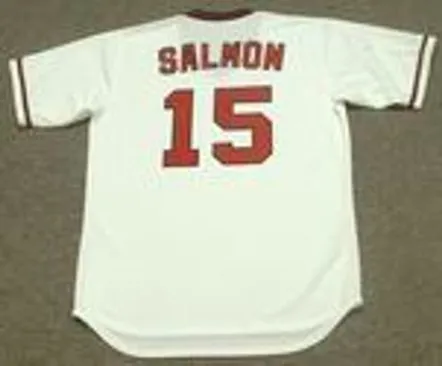 TIM SALMON California Angels Majestic Cooperstown Throwback Home Baseball Jersey 