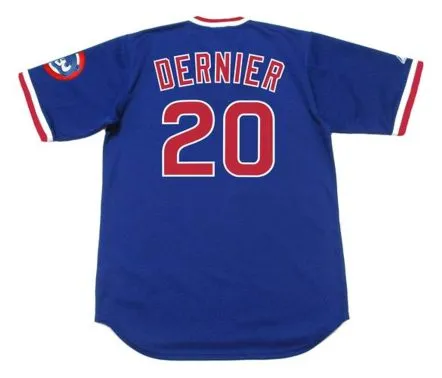 BOB DERNIER Chicago Cubs 1984 Majestic Cooperstown Throwback Baseball Jersey 