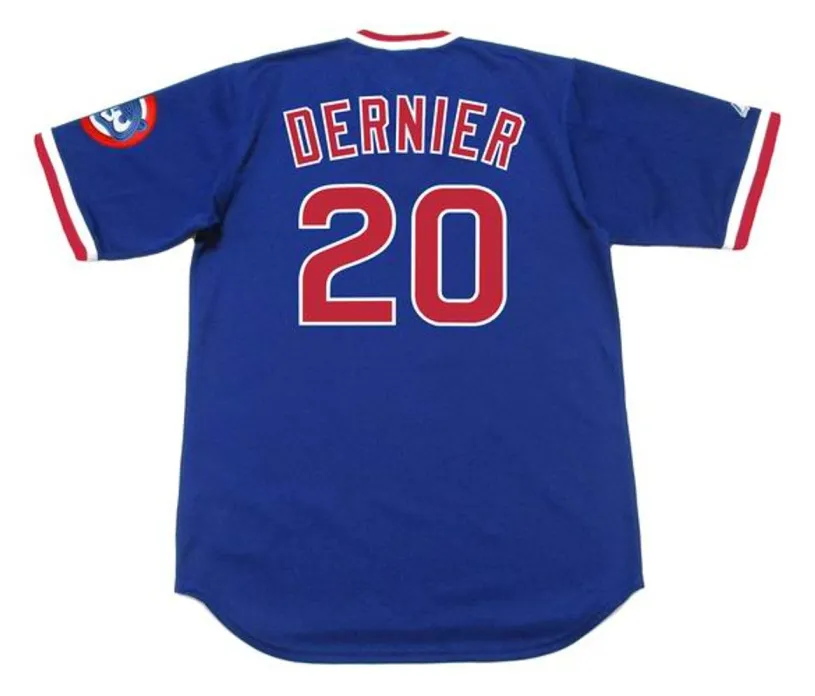 BOB DERNIER Chicago Cubs 1984 Majestic Cooperstown Throwback Baseball Jersey 