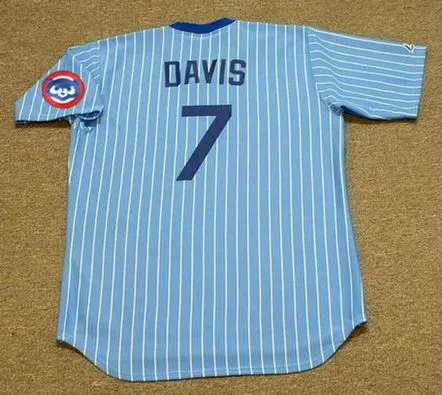 JODY DAVIS Chicago Cubs 1981 Majestic Cooperstown Away Baseball Jersey 