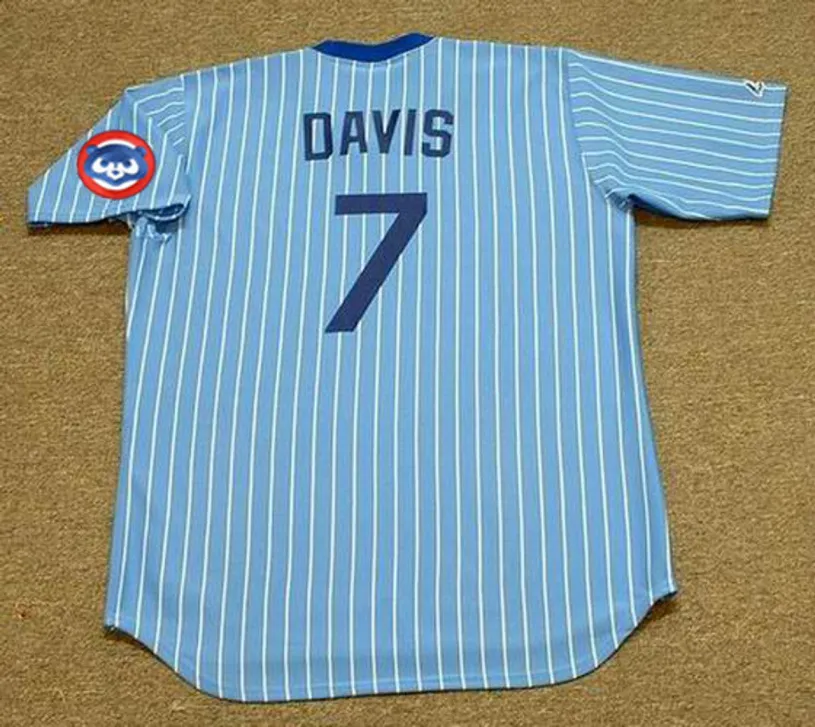 JODY DAVIS Chicago Cubs 1981 Majestic Cooperstown Away Baseball Jersey 