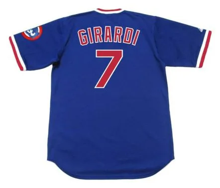 JOE GIRARDI Chicago Cubs 1989 Majestic Cooperstown Throwback Baseball Jersey 