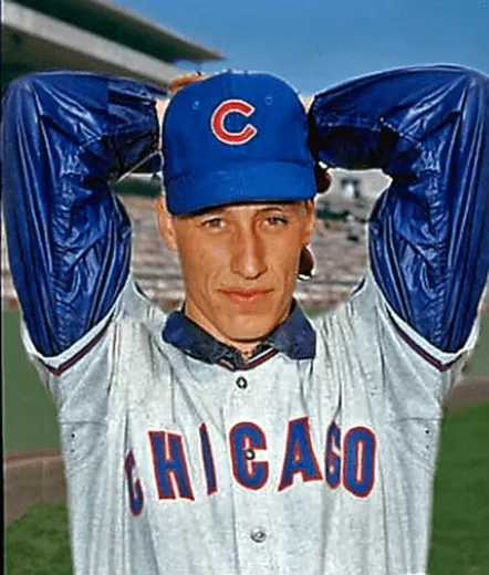 KEN HOLTZMAN Chicago Cubs 1968 Away Majestic Throwback Baseball Jersey 