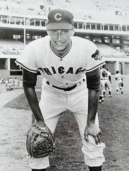 KEN HOLTZMAN Chicago Cubs 1968 Away Majestic Throwback Baseball Jersey 