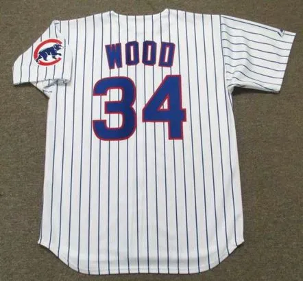 KERRY WOOD Chicago Cubs 2003 Majestic Throwback Home Baseball Jersey 
