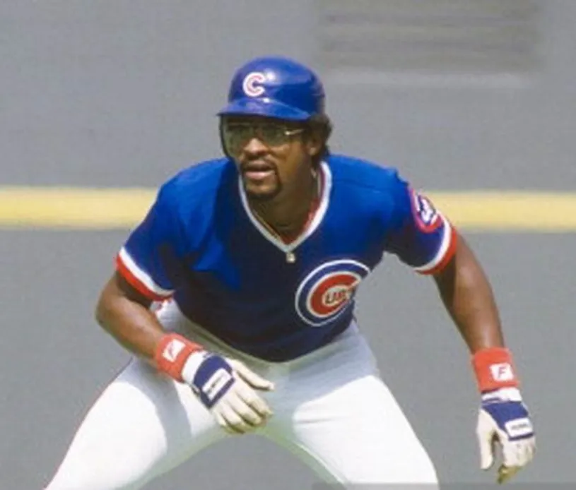 LEON DURHAM Chicago Cubs 1984 Majestic Cooperstown Throwback Baseball Jersey 