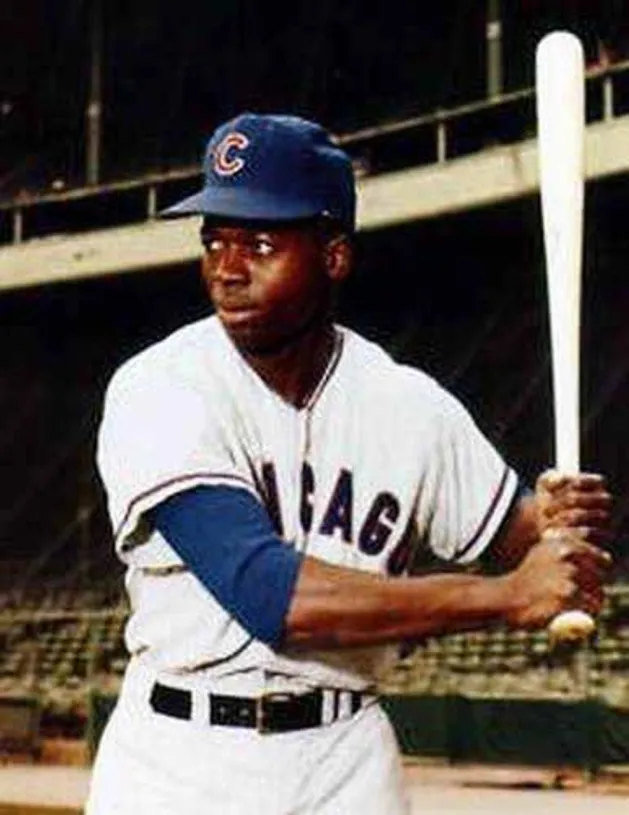 LOU BROCK Chicago Cubs 1963 Majestic Cooperstown Throwback Away Jersey 