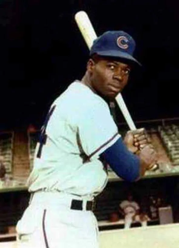 LOU BROCK Chicago Cubs 1963 Majestic Cooperstown Throwback Away Jersey 