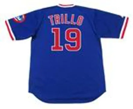 MANNY TRILLO Chicago Cubs 1987 Majestic Cooperstown Throwback Jersey 