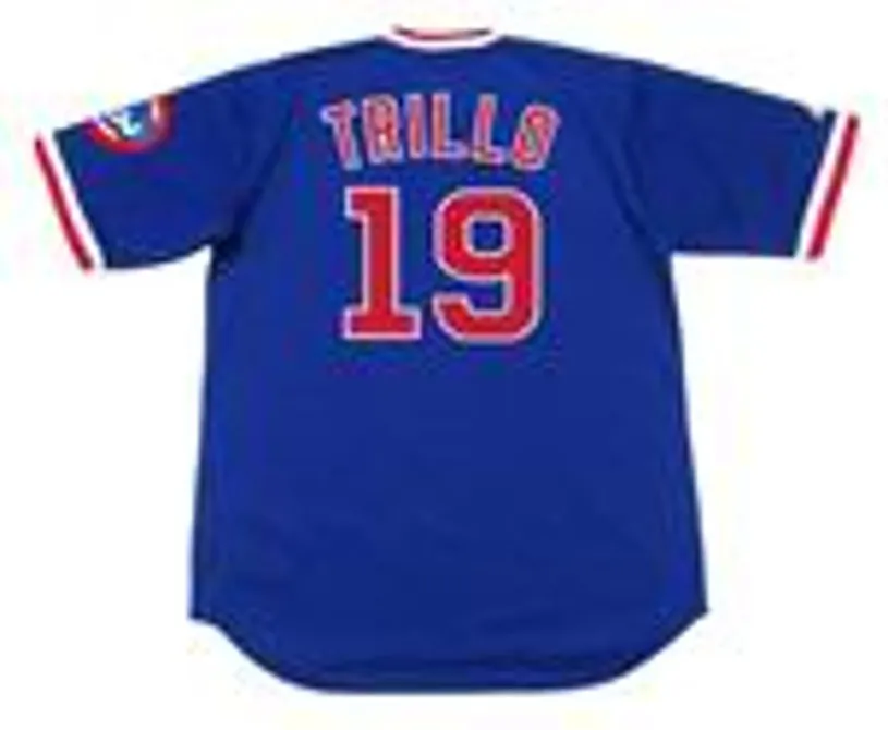 MANNY TRILLO Chicago Cubs 1987 Majestic Cooperstown Throwback Jersey 