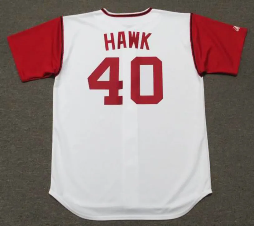 KEN HARRELSON Cleveland Indians 1969 Home Majestic Baseball Throwback Jersey 