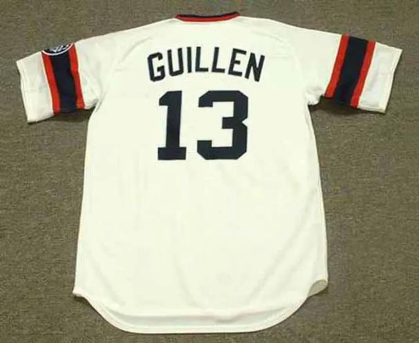 OZZIE GUILLEN Chicago White Sox 1985 Home Majestic Throwback Baseball Jersey 