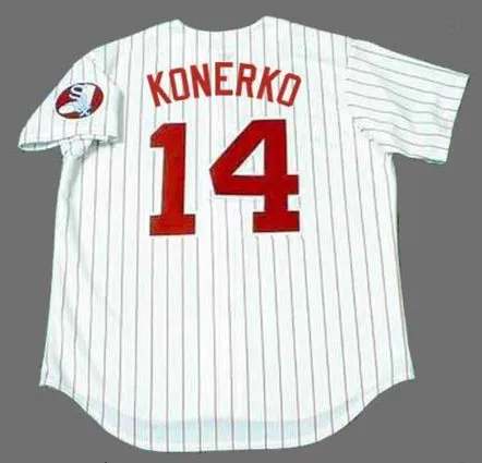 PAUL KONERKO Chicago White Sox 1970’s Majestic Throwback Baseball Jersey 