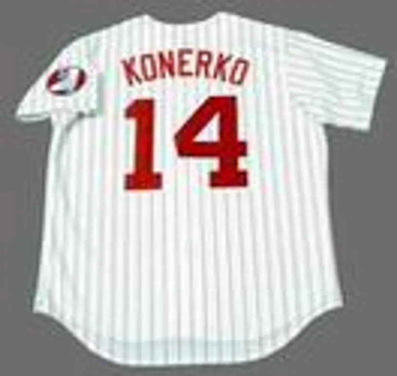 PAUL KONERKO Chicago White Sox 1970’s Majestic Throwback Baseball Jersey 
