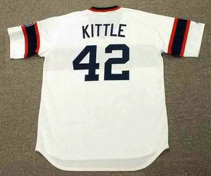 RON KITTLE Chicago White Sox 1985 Home Majestic Throwback Baseball Jersey 