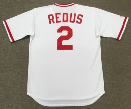 GARY REDUS Cincinnati Reds 1983 Majestic Cooperstown Throwback Baseball Jersey 
