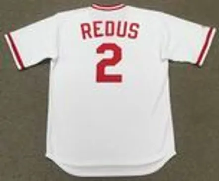 GARY REDUS Cincinnati Reds 1983 Majestic Cooperstown Throwback Baseball Jersey 