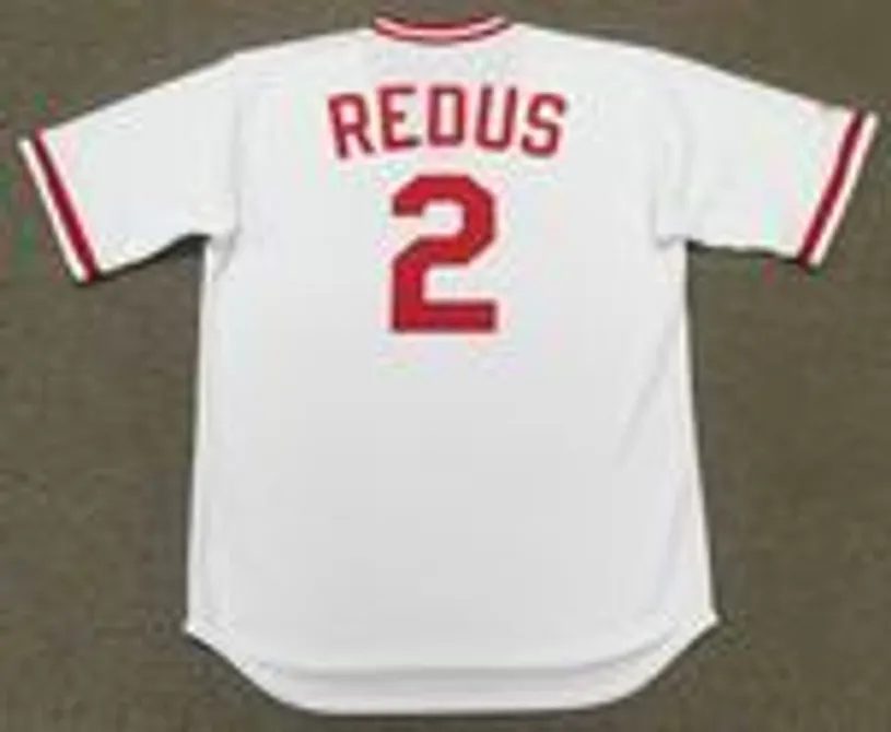 GARY REDUS Cincinnati Reds 1983 Majestic Cooperstown Throwback Baseball Jersey 