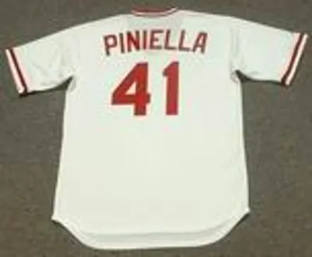 LOU PINIELLA Cincinnati Reds 1990 Majestic Cooperstown Home Baseball Jersey 