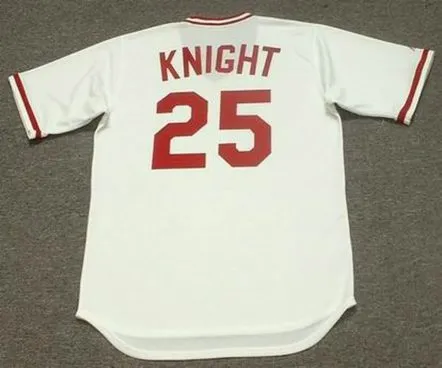 RAY KNIGHT Cincinnati Reds 1979 Majestic Cooperstown Home Baseball Jersey 