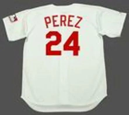 TONY PEREZ Cincinnati Reds 1969 Majestic Cooperstown Home Baseball Jersey 
