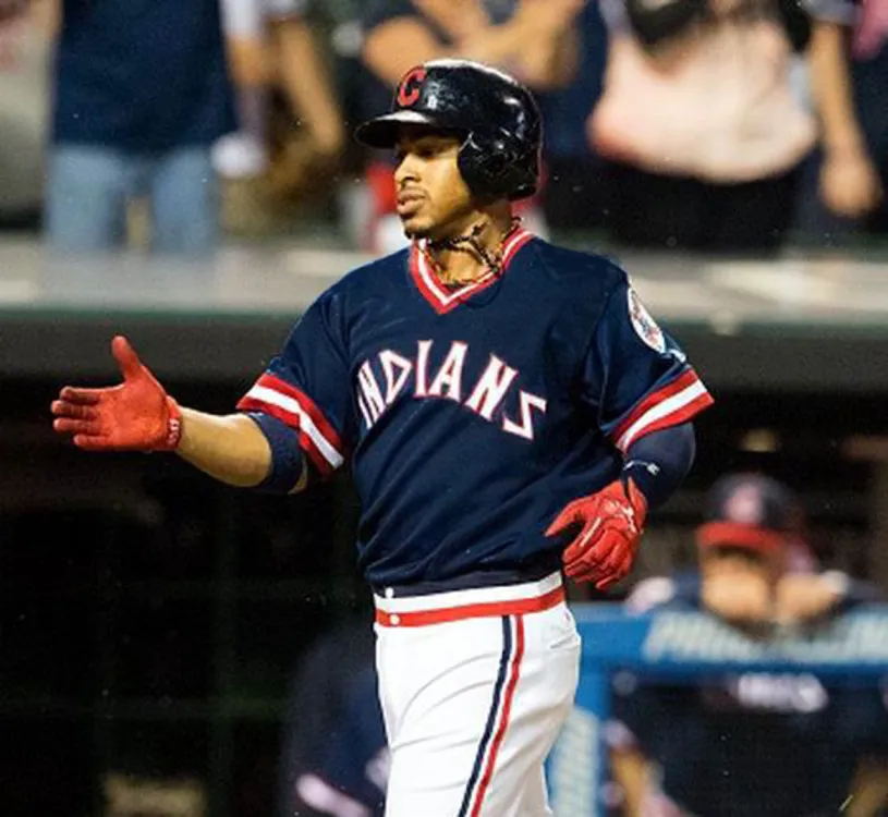 FRANCISCO LINDOR Cleveland Indians 1970’s Majestic Cooperstown Throwback Jersey 