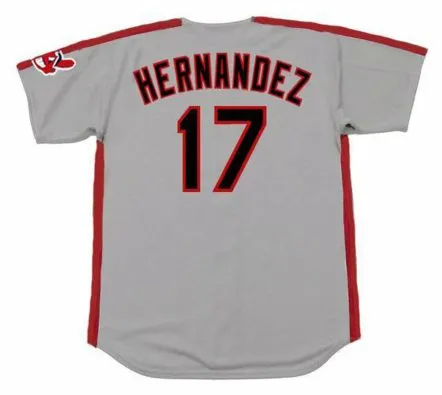 KEITH HERNANDEZ Cleveland Indians 1990 Away Majestic Throwback Baseball Jersey 