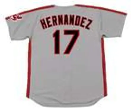 KEITH HERNANDEZ Cleveland Indians 1990 Away Majestic Throwback Baseball Jersey 
