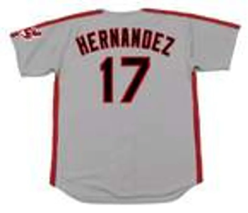 KEITH HERNANDEZ Cleveland Indians 1990 Away Majestic Throwback Baseball Jersey 