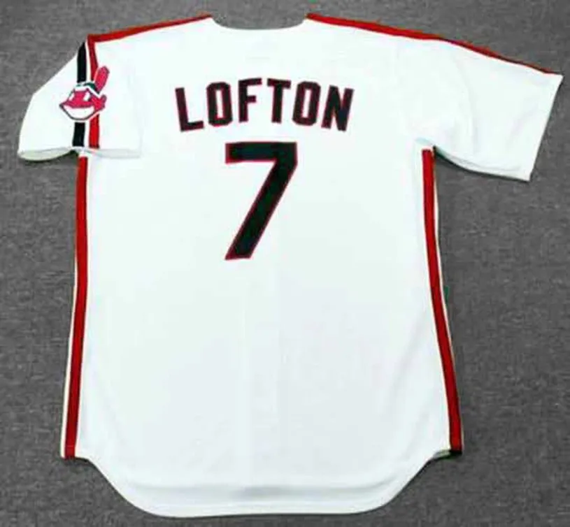 KENNY LOFTON Cleveland Indians 1993 Majestic Throwback Home Baseball Jersey 