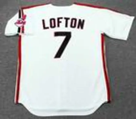 KENNY LOFTON Cleveland Indians 1993 Majestic Throwback Home Baseball Jersey 