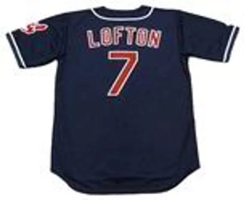 KENNY LOFTON Cleveland Indians 1995 Majestic Throwback Alternate Baseball Jersey 
