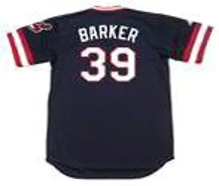 LEN BARKER Cleveland Indians 1982 Majestic Cooperstown Throwback Away Jersey 