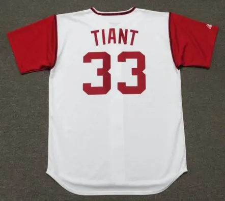 LUIS TIANT Cleveland Indians 1969 Majestic Cooperstown Home Baseball Jersey 