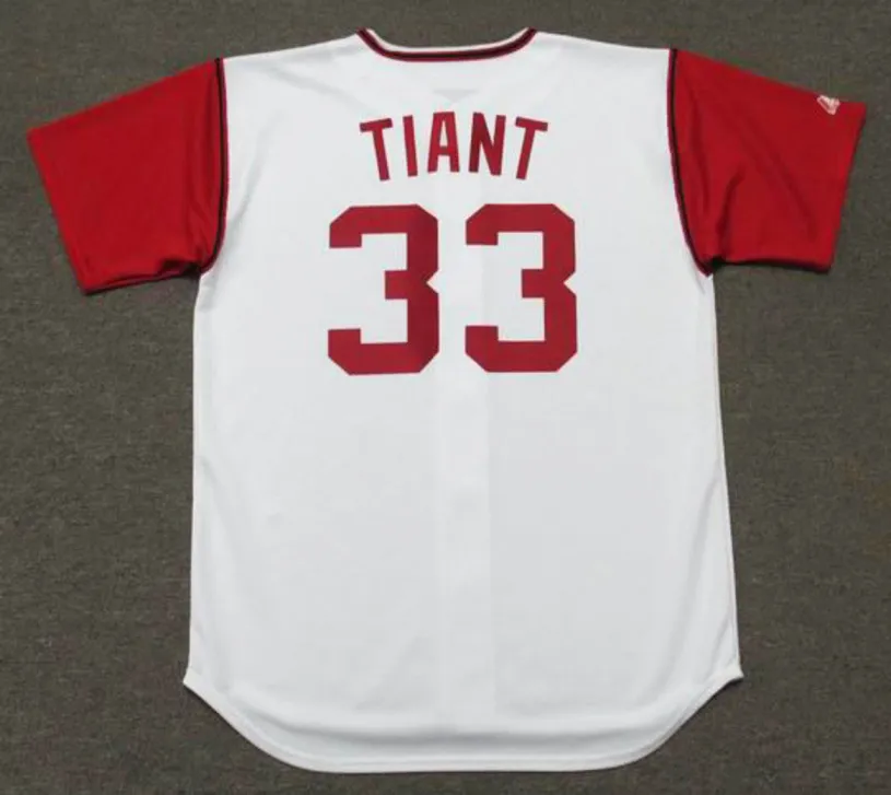 LUIS TIANT Cleveland Indians 1969 Majestic Cooperstown Home Baseball Jersey 
