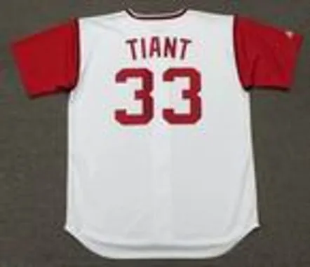 LUIS TIANT Cleveland Indians 1969 Majestic Cooperstown Home Baseball Jersey 