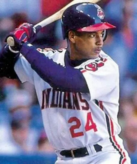 MANNY RAMIREZ Cleveland Indians 1993 Home Majestic Baseball Throwback Jersey 