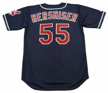 OREL HERSHISER Cleveland Indians 1995 Majestic Throwback Alternate Baseball Jersey 