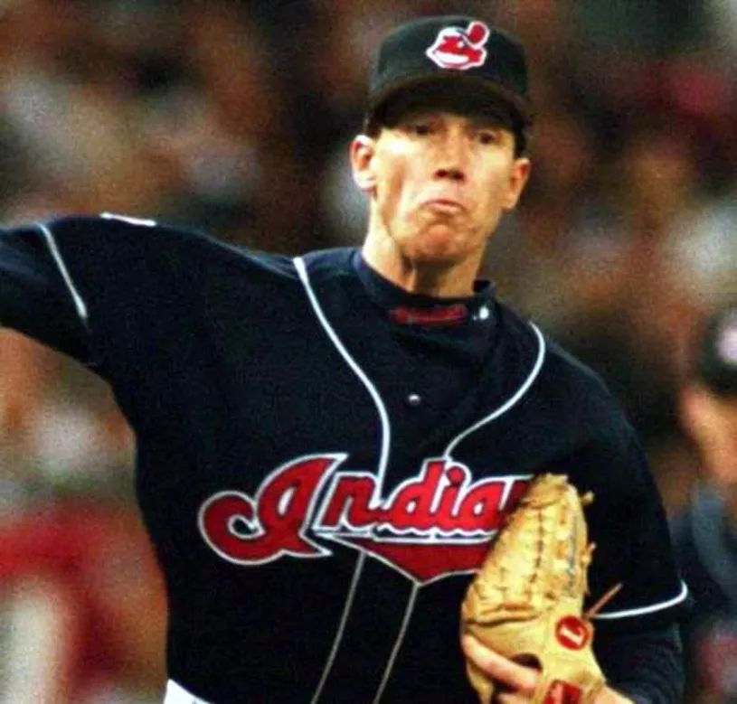 OREL HERSHISER Cleveland Indians 1995 Majestic Throwback Alternate Baseball Jersey 