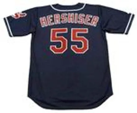 OREL HERSHISER Cleveland Indians 1995 Majestic Throwback Alternate Baseball Jersey 
