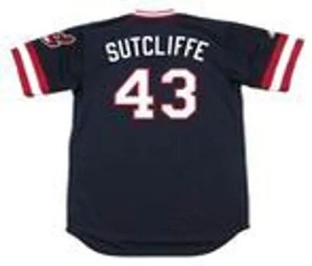 RICK SUTCLIFFE Cleveland Indians 1984 Majestic Cooperstown Throwback Away Jersey 