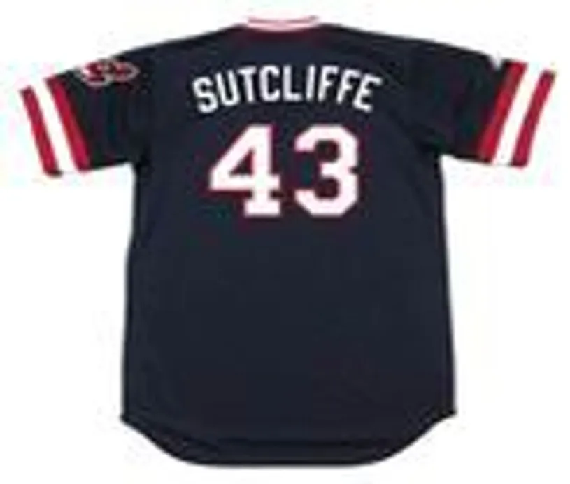 RICK SUTCLIFFE Cleveland Indians 1984 Majestic Cooperstown Throwback Away Jersey 