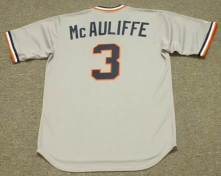 DICK McAULIFFE Detroit Tigers 1972 Majestic Cooperstown Throwback Away Baseball Jersey 