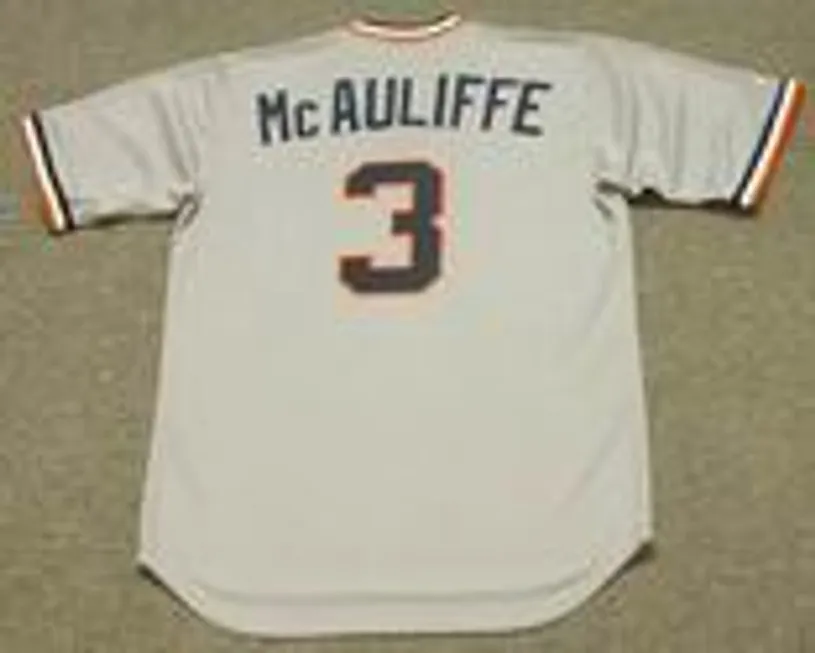 DICK McAULIFFE Detroit Tigers 1972 Majestic Cooperstown Throwback Away Baseball Jersey 