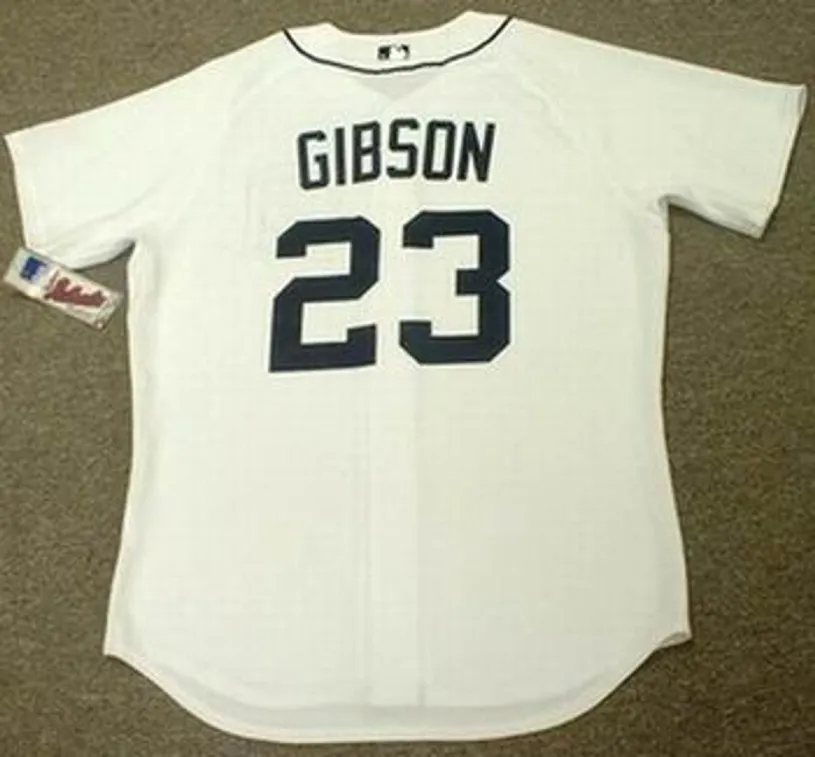 KIRK GIBSON Detroit Tigers Majestic Athletic AUTHENTIC Home Baseball Jersey 