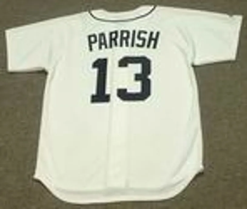 LANCE PARRISH Detroit Tigers 1984 Majestic Throwback Home Baseball Jersey 
