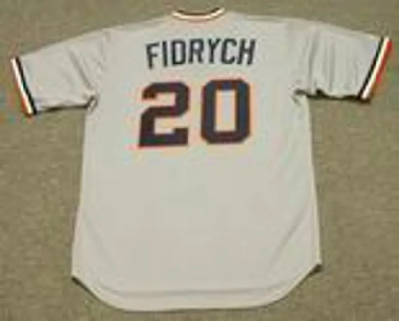 MARK FIDRYCH Detroit Tigers 1976 Away Majestic Throwback Baseball Jersey 