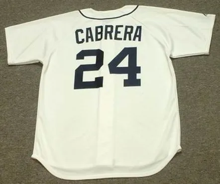 MIGUEL CABRERA Detroit Tigers 2008 Majestic Throwback Home Baseball Jersey 