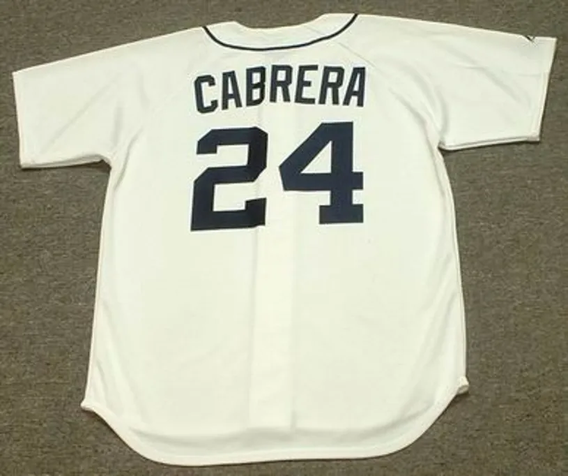 MIGUEL CABRERA Detroit Tigers 2008 Majestic Throwback Home Baseball Jersey 